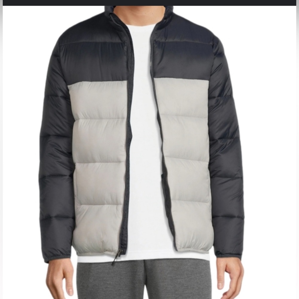 Swiss Tech Men's and Big Men's Gray Puffer Jacket XL 46-48 Cozy Cold Weather